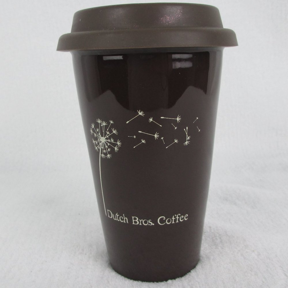 Dutch Bros Travel Ceramic Coffee Cup 8oz